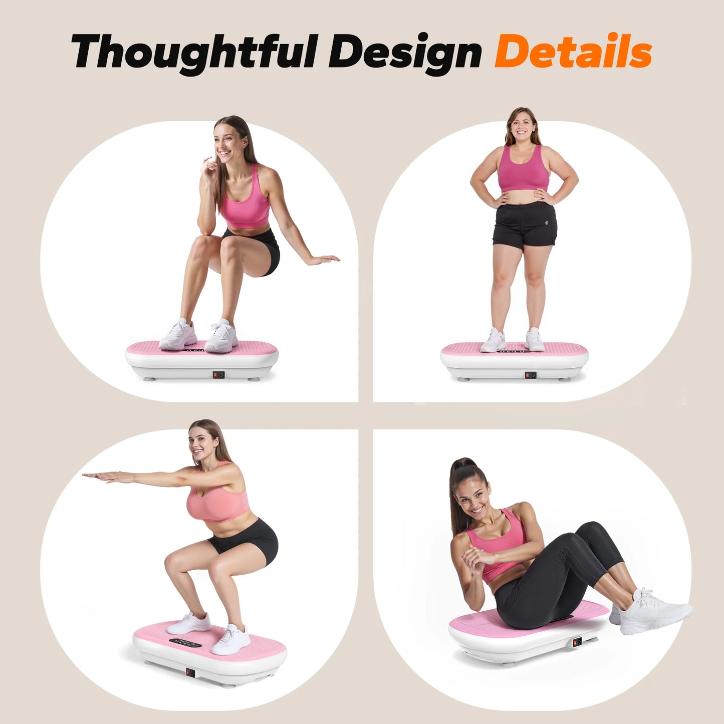 MERACH Vibration Plate Exercise Machine Bluetooth and Silicone Pedal Automatic Sensing for Lymphatic Drainage or Weight Loss Fit
