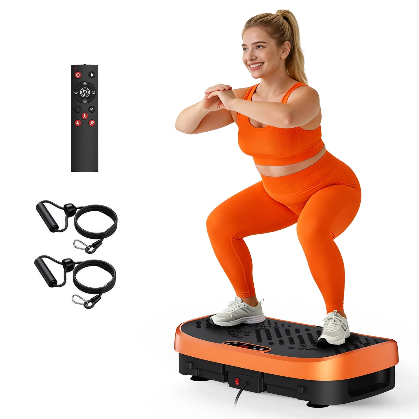 Vibration Plate Fat Burning Machine 120 High Speed Levels 330lbs, Whole Body Workout Platform for Home Gym Body Sculpting Relax