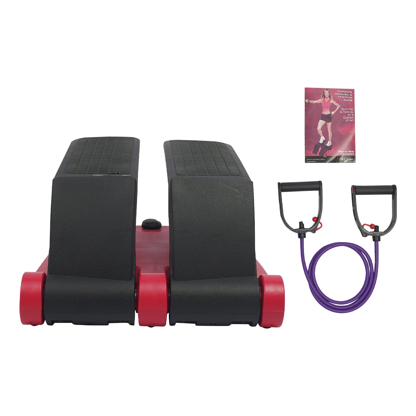 5 Tension Gears Portable Air Step Machine for Offices Workers, Home Gyms, Mini Twist Stepper with LCD Display & Elastic Rope