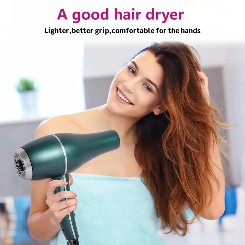 Morfone 12pcs-in-1 multiple accessory hair dryer. With accessories such as combs, hair clips, hair patches, air cushion combs, e