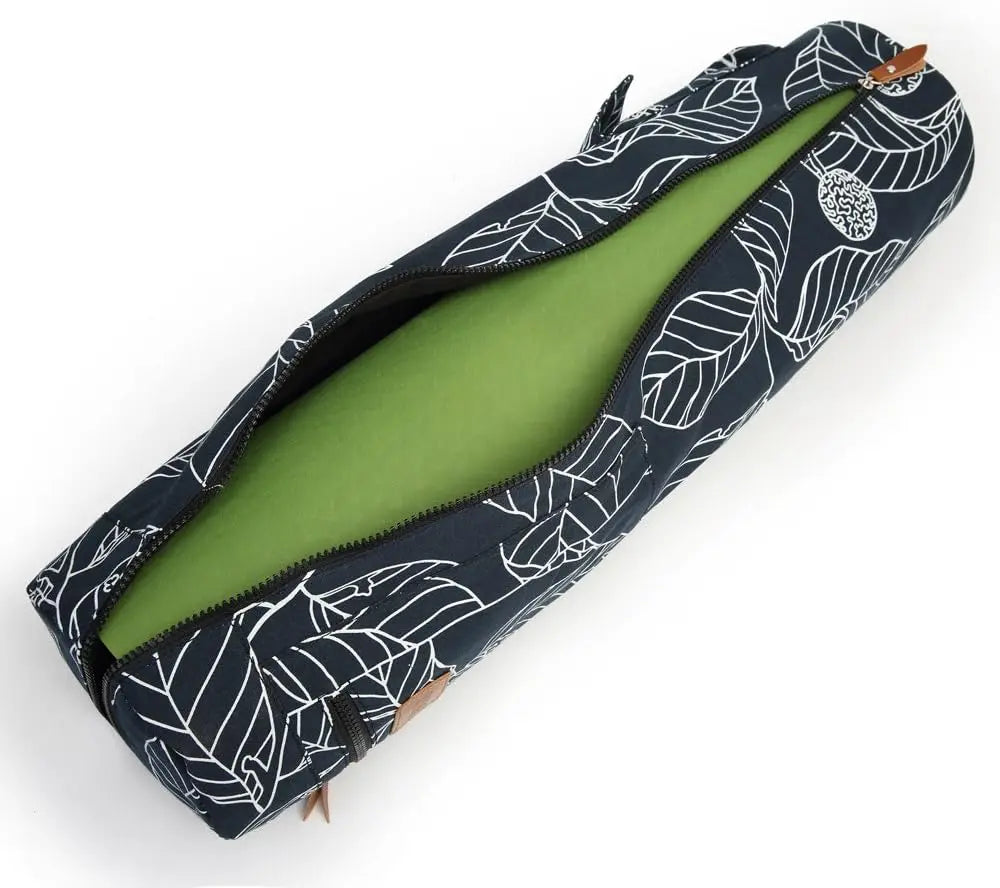 Adjustable Yoga Mat Bag with Pockets, Full-Zip Travel Tote for Gym & Outdoor Use, Fits 1/4" & 1/3" Thick Mats