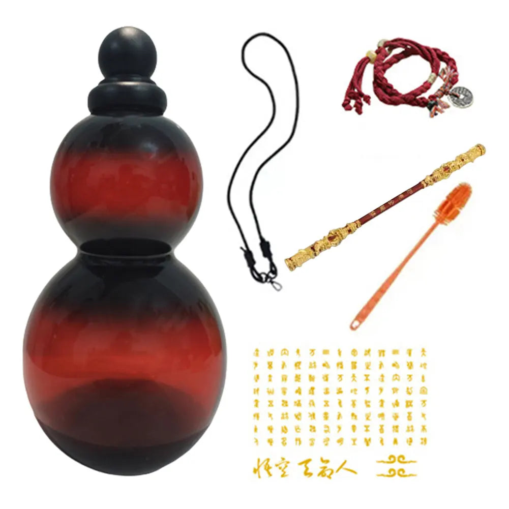 800ml Chinese Retro-Inspired Gourd Water Bottle Water Kettle 800ML Large Capacity Gourd Sports Water Bottle Gifts for Game Fans