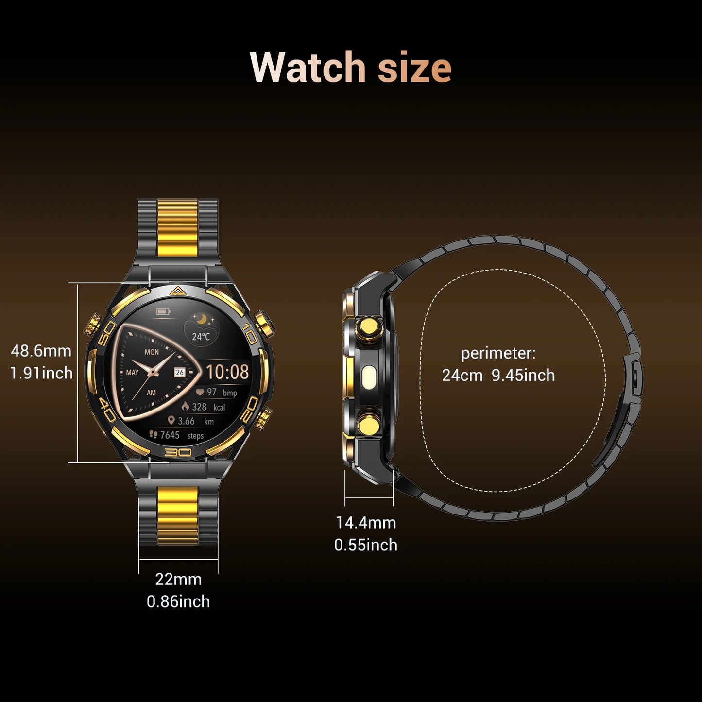 IOWODO 2026 New W90Pro GPS Smartwatch with Flashlight 1.43" HD AMOLED Display 900mAh Bluetooth Waterproof Watch for Men Women