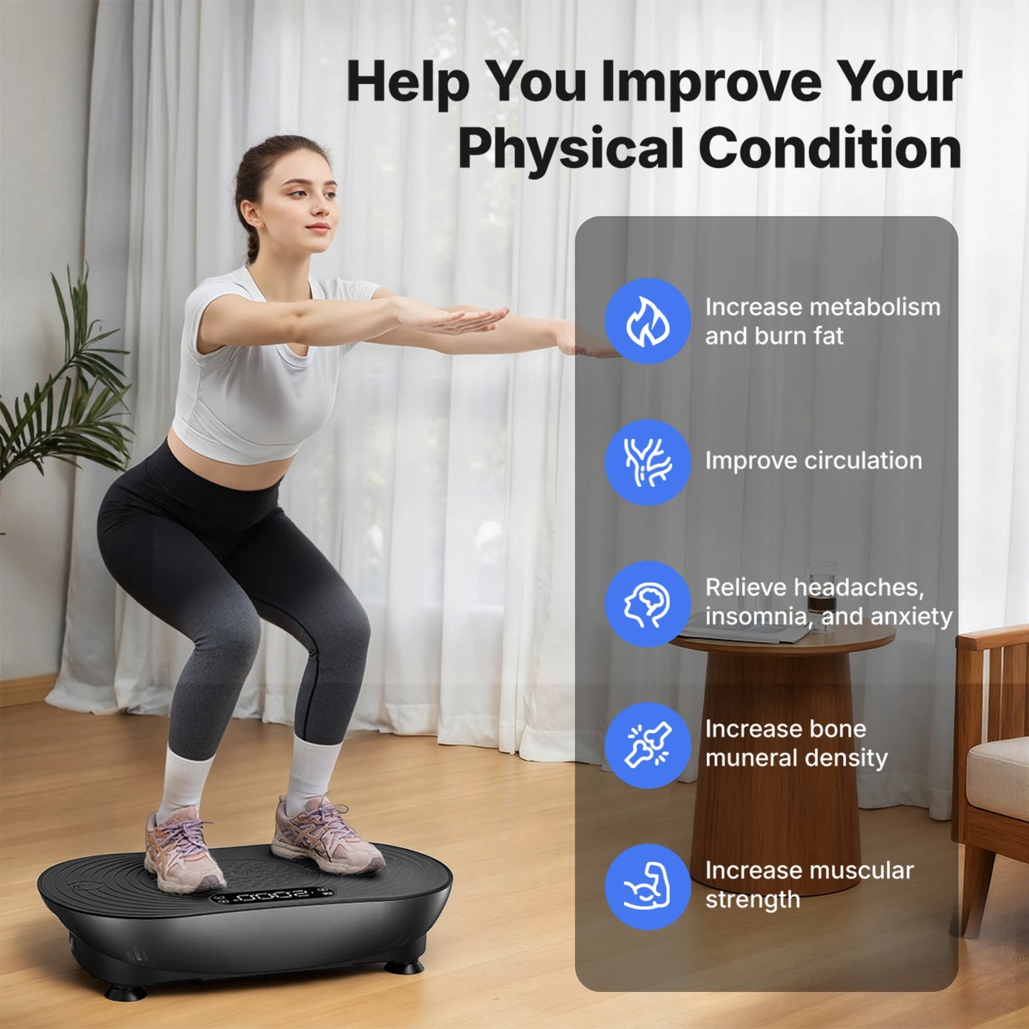 MERACH Vibration Plate V33 Pro for Weight Loss & Shaping: 99 Speed Levels, Enhanced Vibration, Bluetooth Speaker, LED Touchscreen