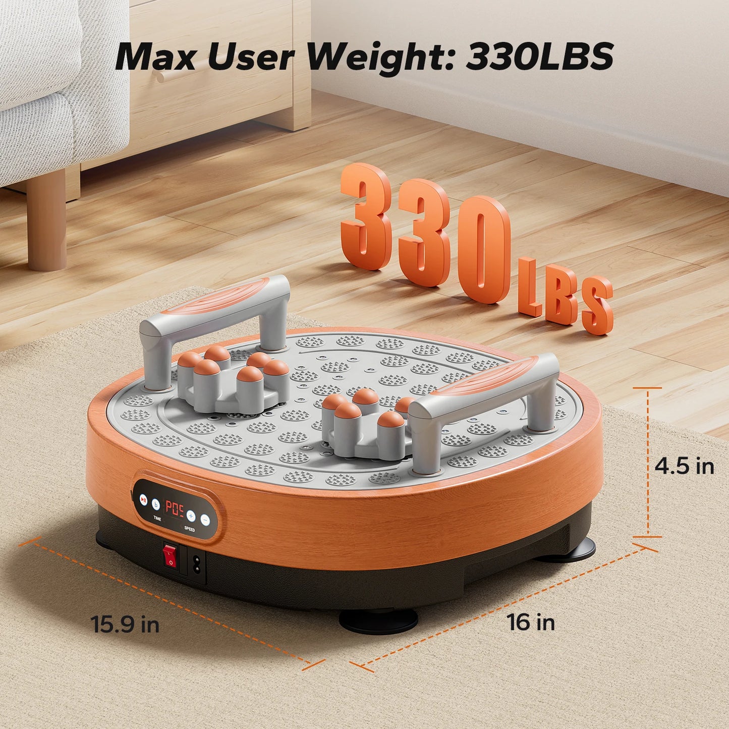 MERACH Vibration Plate Exercise Machine Vibration Plate Lymphatic Drainage Massager Whole Body Vibration Plate Helps Weight Loss