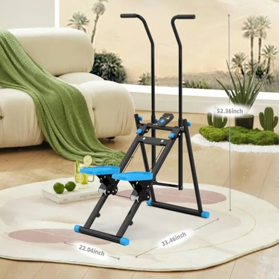 Stair Stepper for Home Gym Vertical Stair Climber Cardio Exercise Machine for Full-Body Workout with Adjustable Handlebar Pedal
