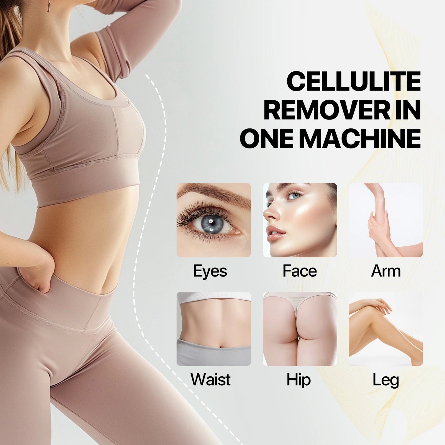 6 in 1 Cavitation Ultrasonic Weight Loss Lifting Wrinkle Firming Skin Slimming Body Massage Shaping Beauty Instrument