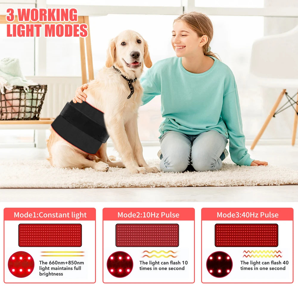 Red Light Pad Flexible Near Infrared Light Mat For Wellness 600nm 850nm Red Light Belt For Waist Back Shoulder Relax Pain Relief