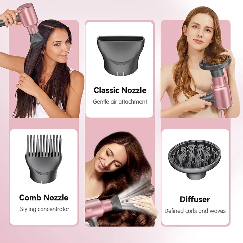 Hair Dryer, Blown Away Ionic Hair Dryer for Curly Hair with Diffuser, 1600W Fast Drying Blow Dryer with Ceramic Technology