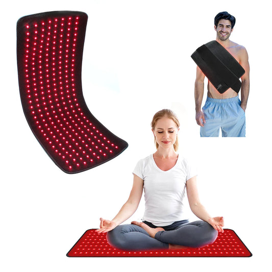 Red Light Pad Flexible Near Infrared Light Mat For Wellness 600nm 850nm Red Light Belt For Waist Back Shoulder Relax Pain Relief