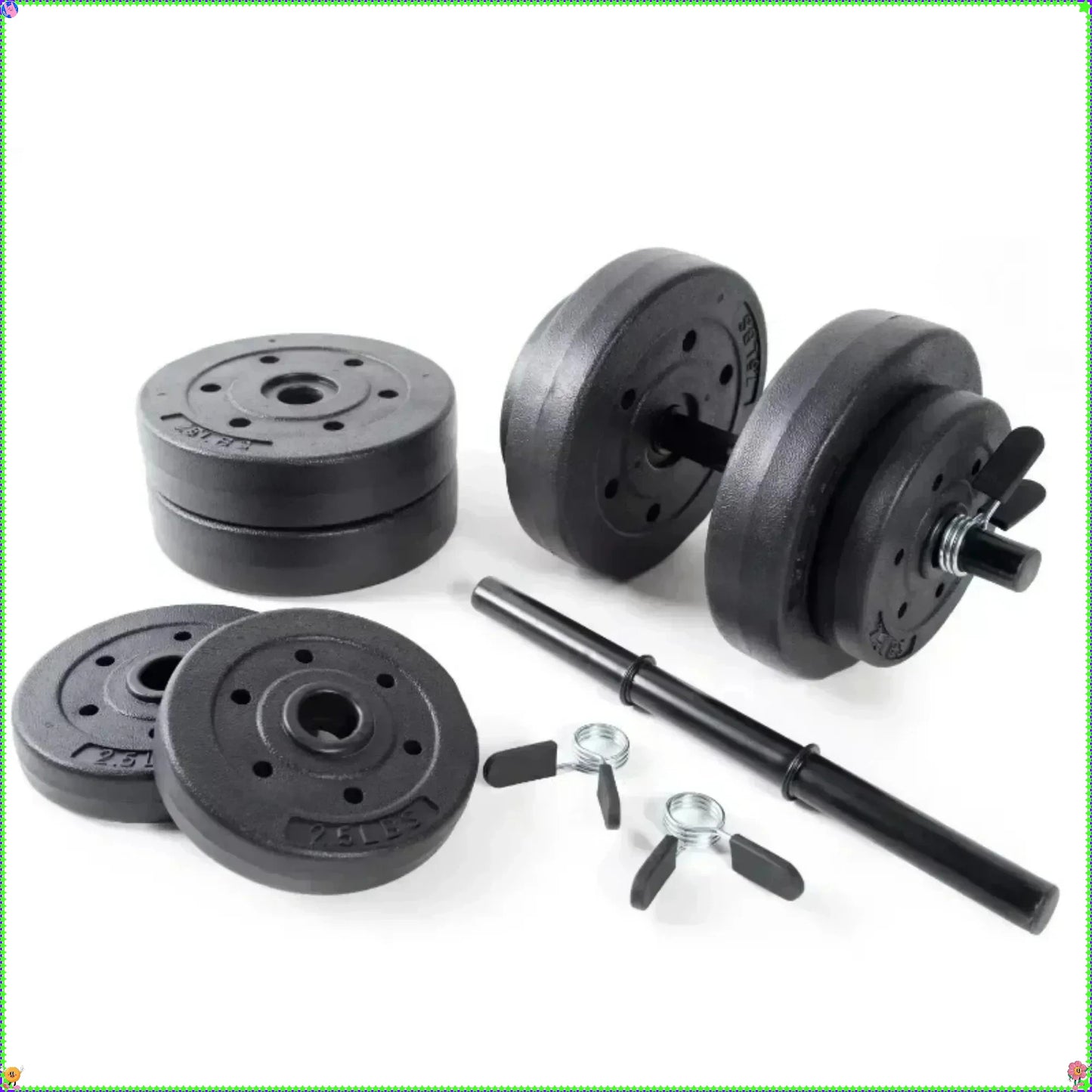 Home Gym Dumbbells Set 40lb, Adjustable Vinyl Free Weights for Beginners, Men & Women