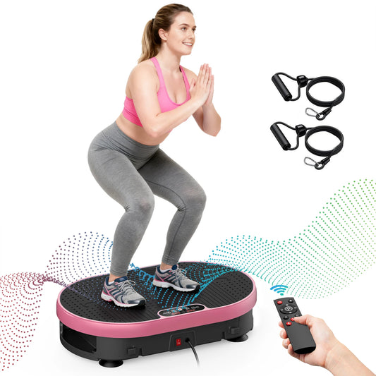 Vibration Plate Whole Body Exercise Machine 120 Levels Remote Control Workout Home Gym Fitness Platform Fat Burning Weight Loss