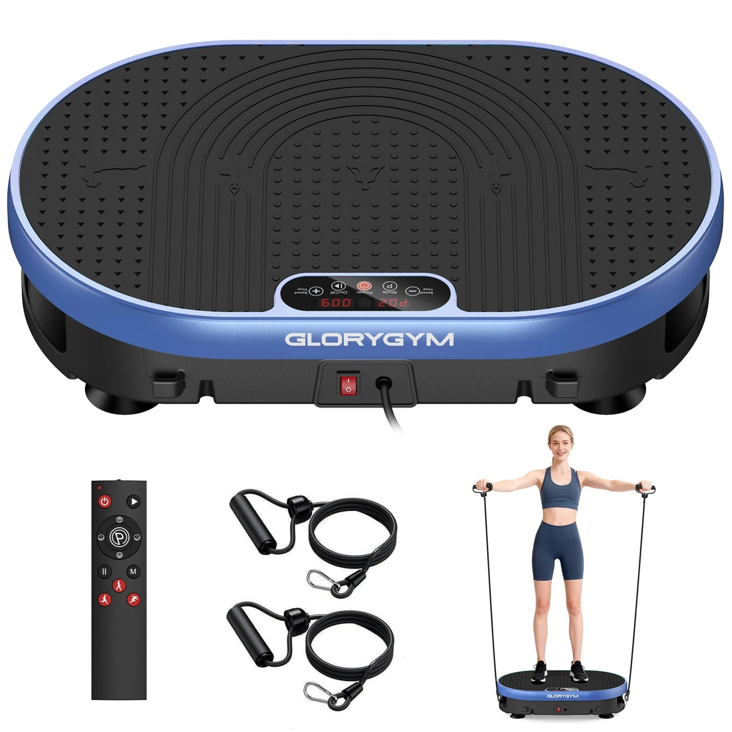 Vibration Plate Whole Body Exercise Machine 120 Levels Remote Control Workout Home Gym Fitness Platform Fat Burning Weight Loss