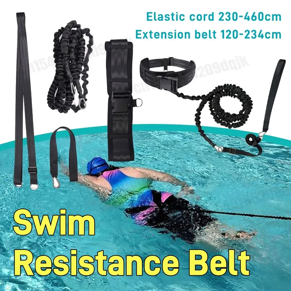 Swimming Training Belt Stationary Swimming Aquatic Resistance Belt Pool Swim Trainer Belt Harness for Swim Training and Exercise