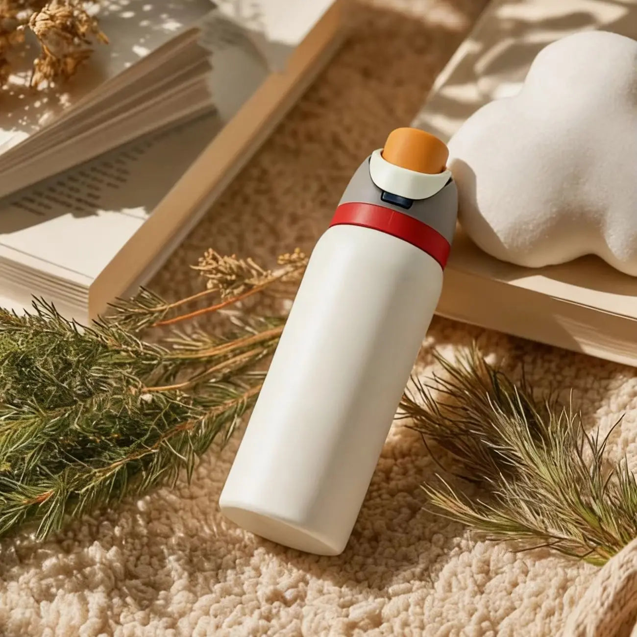Owalaa creamy white 32oz/945ml stainless steel insulated water bottle with straw,for daily sports outdoor,perfect gift