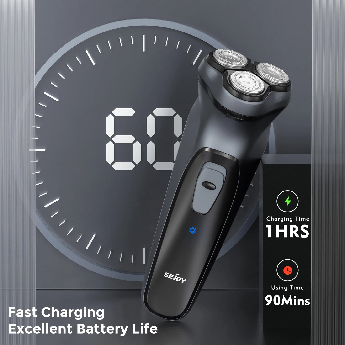 Sejoy Electric Razor for Men Rechargeable Electric Razor Shaving Machines Mens Electric Shavers