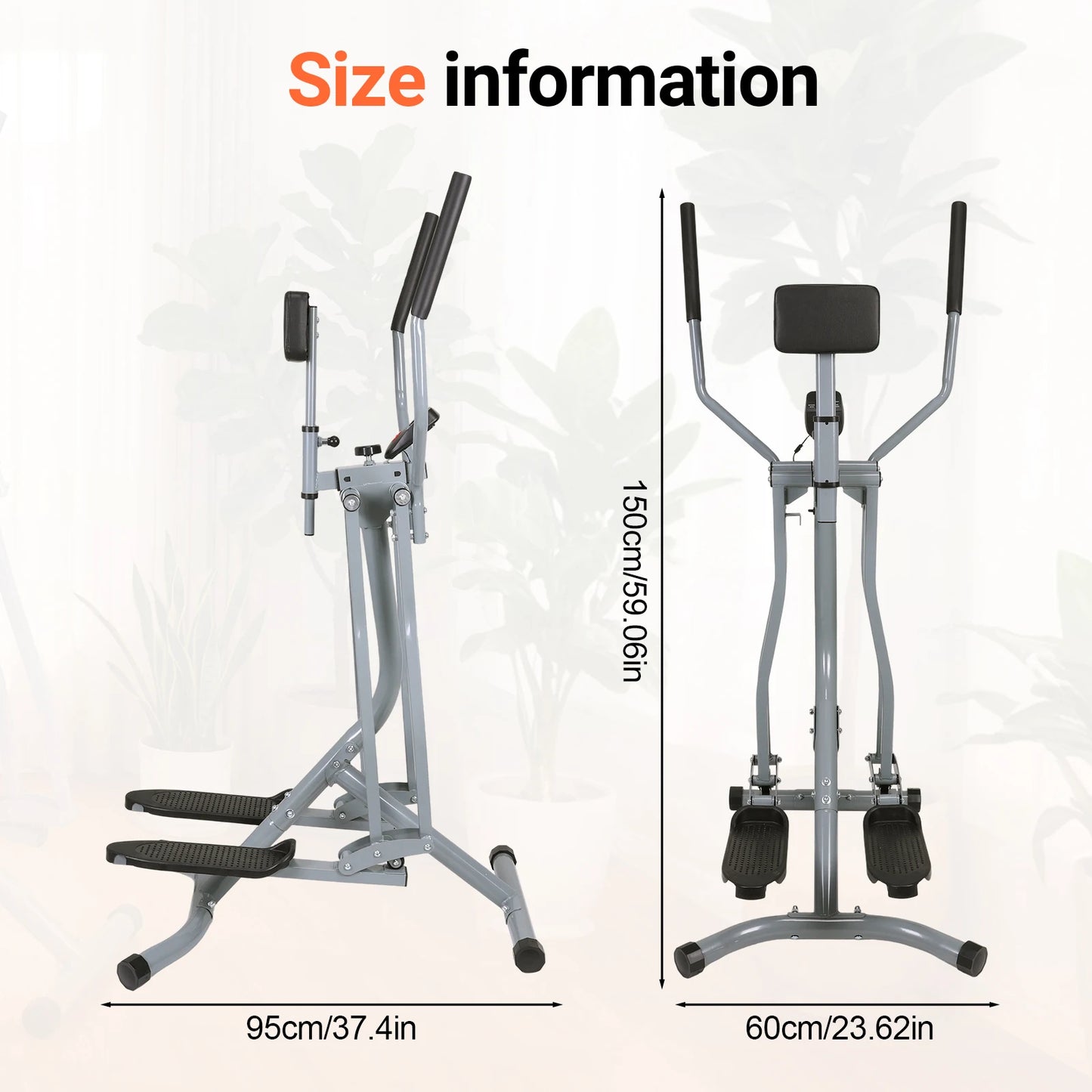 Home Cardio Exercise Elliptical Adjustable Foot Pedal Machine Household Fitness Stepper For Gym Office Workout Equipment