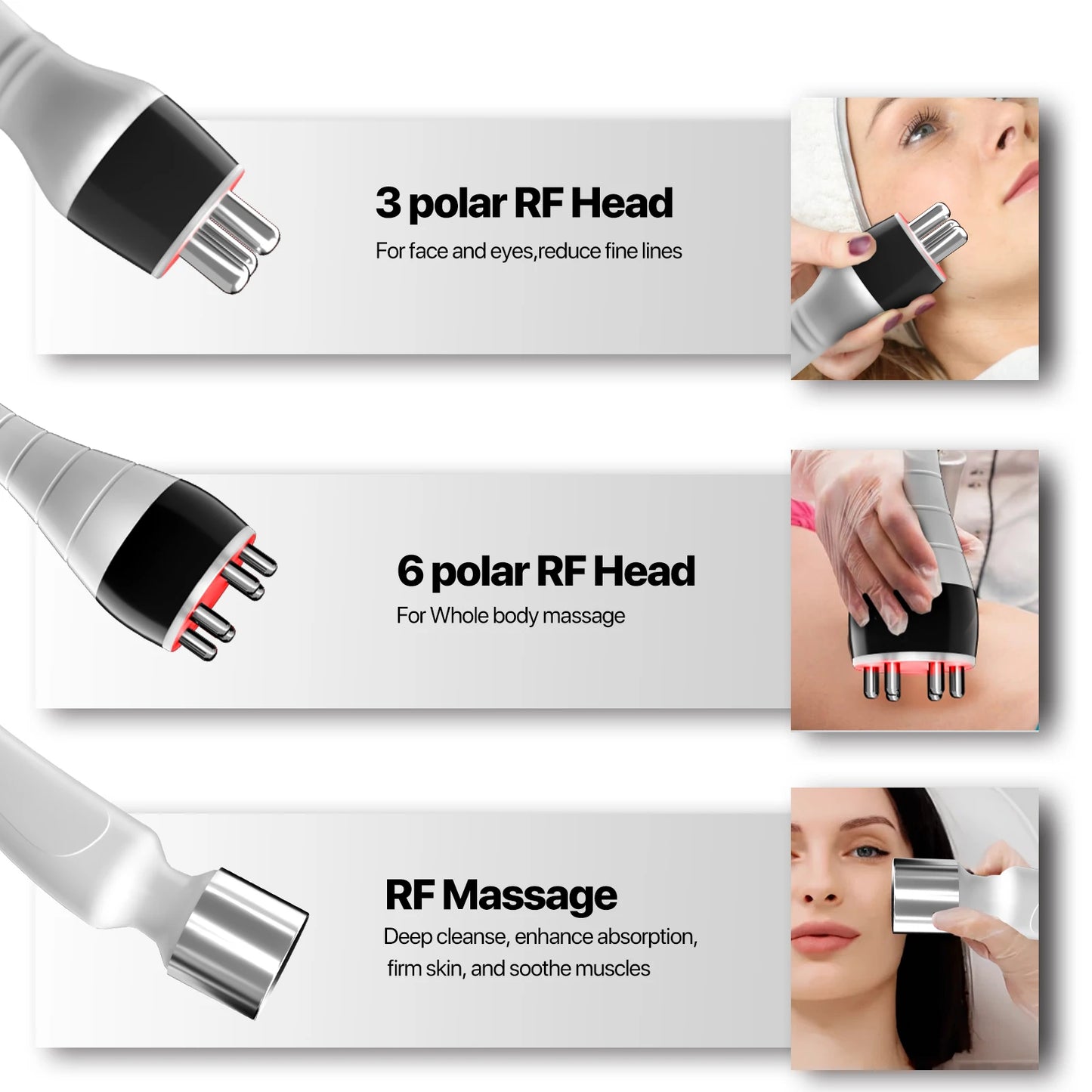 6 in 1 Cavitation Ultrasonic Weight Loss Lifting Wrinkle Firming Skin Slimming Body Massage Shaping Beauty Instrument