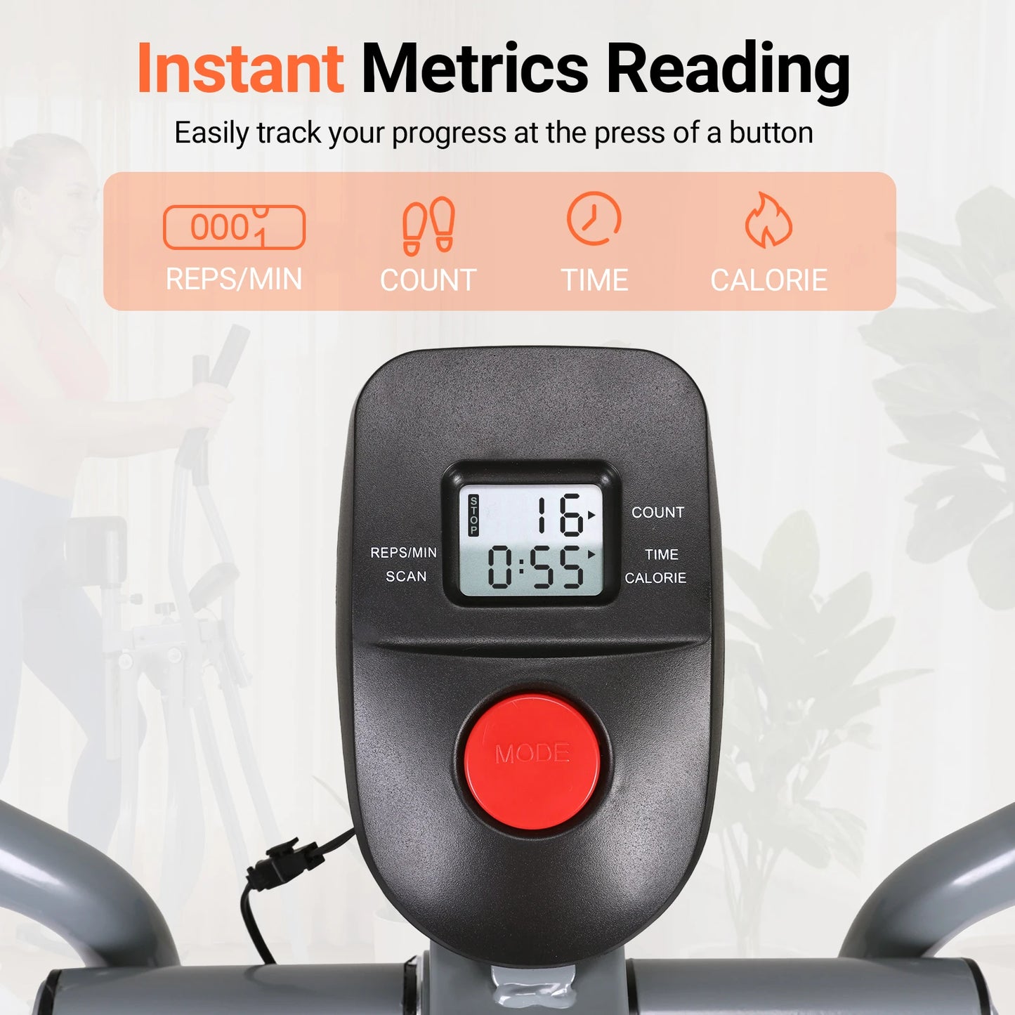 Home Cardio Exercise Elliptical Adjustable Foot Pedal Machine Household Fitness Stepper For Gym Office Workout Equipment