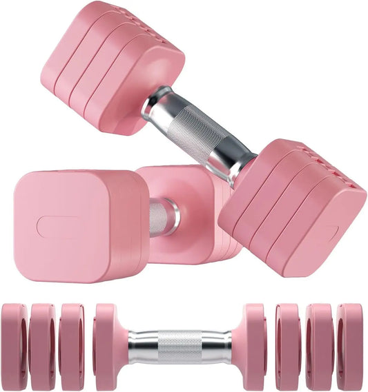 Adjustable Dumbbell Set 20LB, 5-in-1 Free Weights for Home Gym Exercise, Strength Training Equipment for Men and Women
