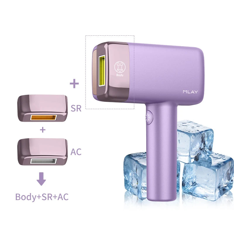 MLAY T14 IPL ICE Cooling IPL Laser Epilator Home Hair Removal Device Replaceable Face Body Bikini Lamps For Women Men Painless