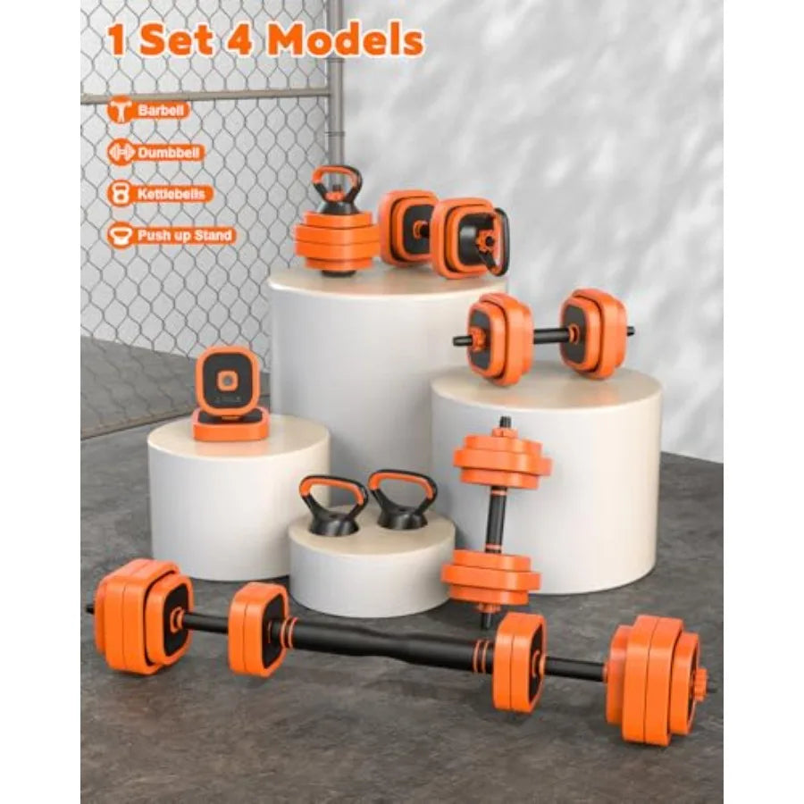 Rendpas Adjustable Dumbbells Set 45/65/85 lbs Free Weight Set with Connector 4 in1 Dumbbells Set for Home Gym Workout