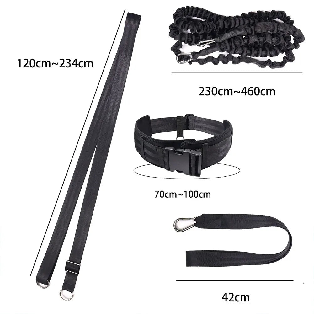 Stationary Swimming Aquatic Resistance Belt Pool Swim Trainer Belt Harness Swim Training Leash for Swim Training and Exercise