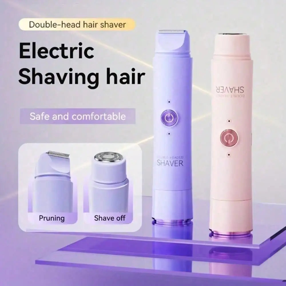 2 In 1 Electric Shaver For Women, Electric Razors For Women Shaving - Hair Removal For Wet & Dry Use, Epilator For Bikini, Underarms, Legs, Arms, Hypoallergenic Blades, Facial Hair Removal, Usb Rechargeable 200mAh, Stocking S