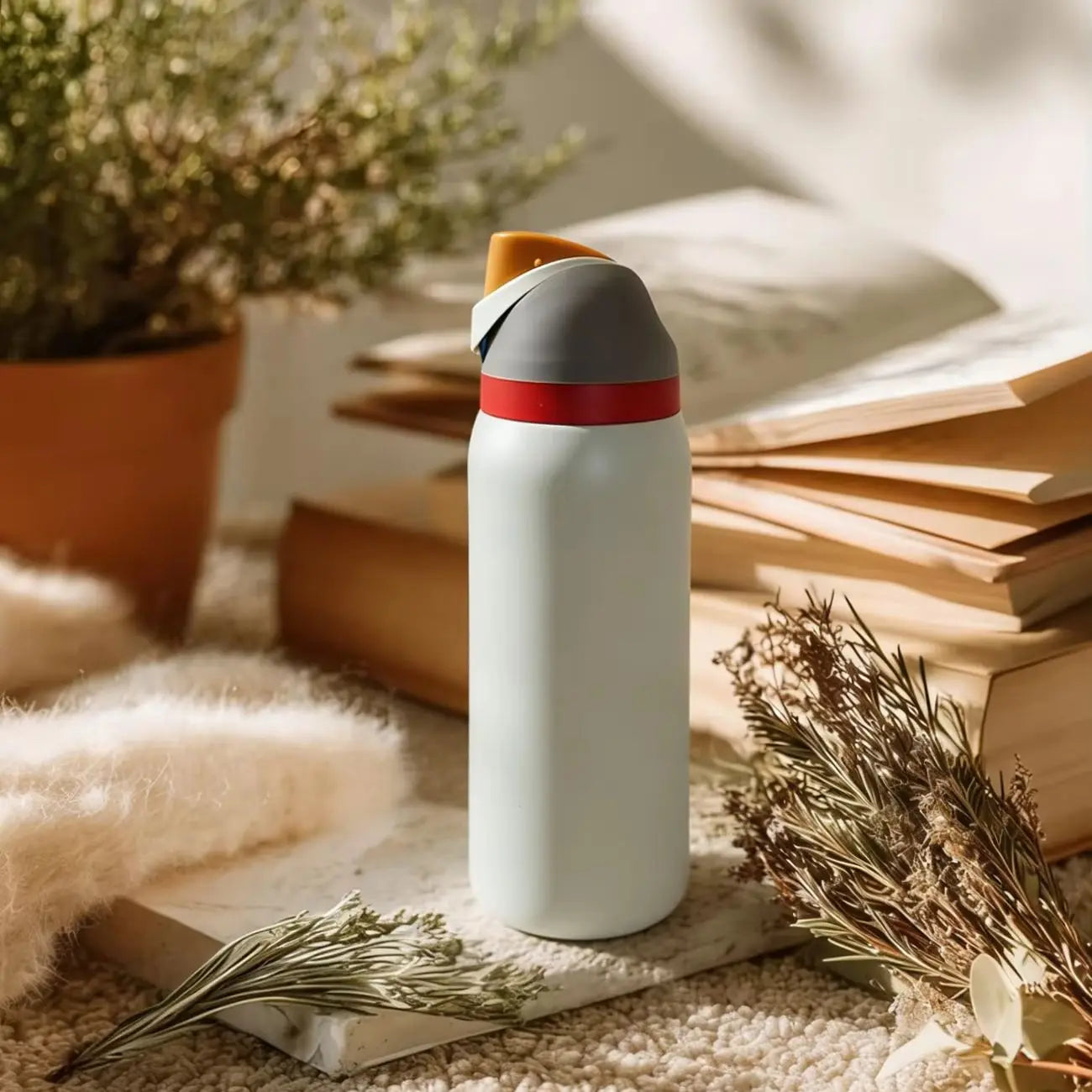 Owalaa creamy white 32oz/945ml stainless steel insulated water bottle with straw,for daily sports outdoor,perfect gift