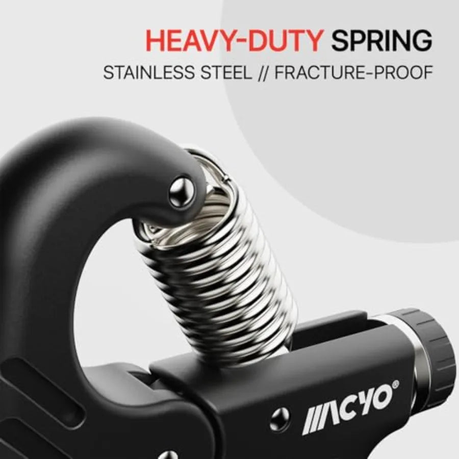 Grip Strength Trainer with Wider Handles - Adjustable Hand Grip Strengthener 11-220Lbs 5-100KG for Large Hands Automatic