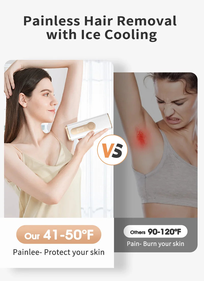 2026 IPL Pulsed Light Hair Removal Device with Cooling Function, 999,900 Flashes, 3-in-1 Laser Hair Removal Device [HR/SC/RA] for Women & Men, 9 Energy Levels for Underarms/Bikini Line/Body