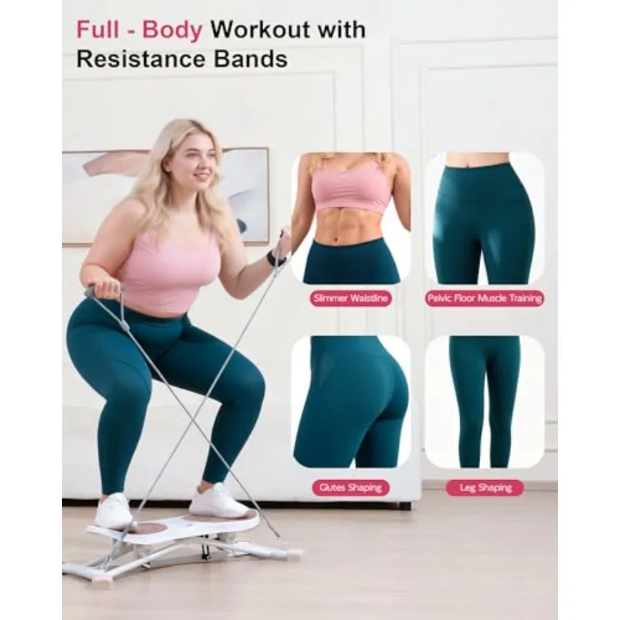 Balance Board for Adults Ski Simulator Balance Board for Full Body Workout Balancing Machine with Resistance Bands 300 LBS Capa