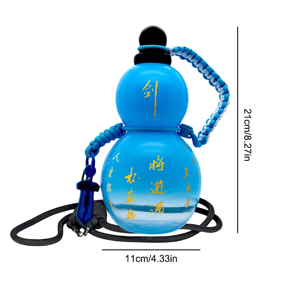 800ml Chinese Retro-Inspired Gourd Water Bottle Water Kettle 800ML Large Capacity Gourd Sports Water Bottle Gifts for Game Fans