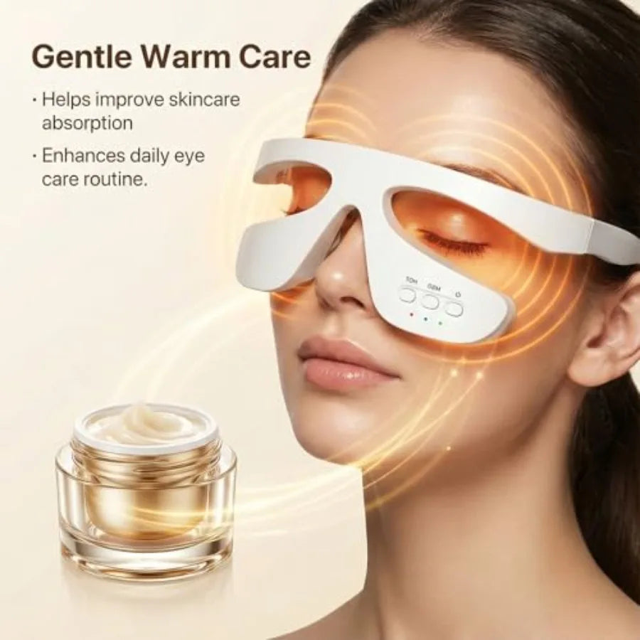 Upgraded Red Light Therapy and Microcurrent Eye Care Glasses with Gentle Heat - 1PC Helps Reduce The Look of Puffiness Dark Cir