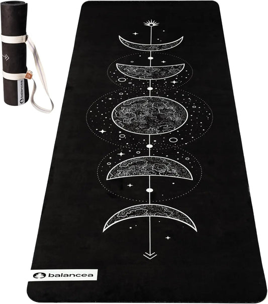 5mm Non-Slip Yoga Mat with Strap - Eco-Friendly TPE Fitness Mat for Home Gym, Pilates, Hot Yoga & Meditation