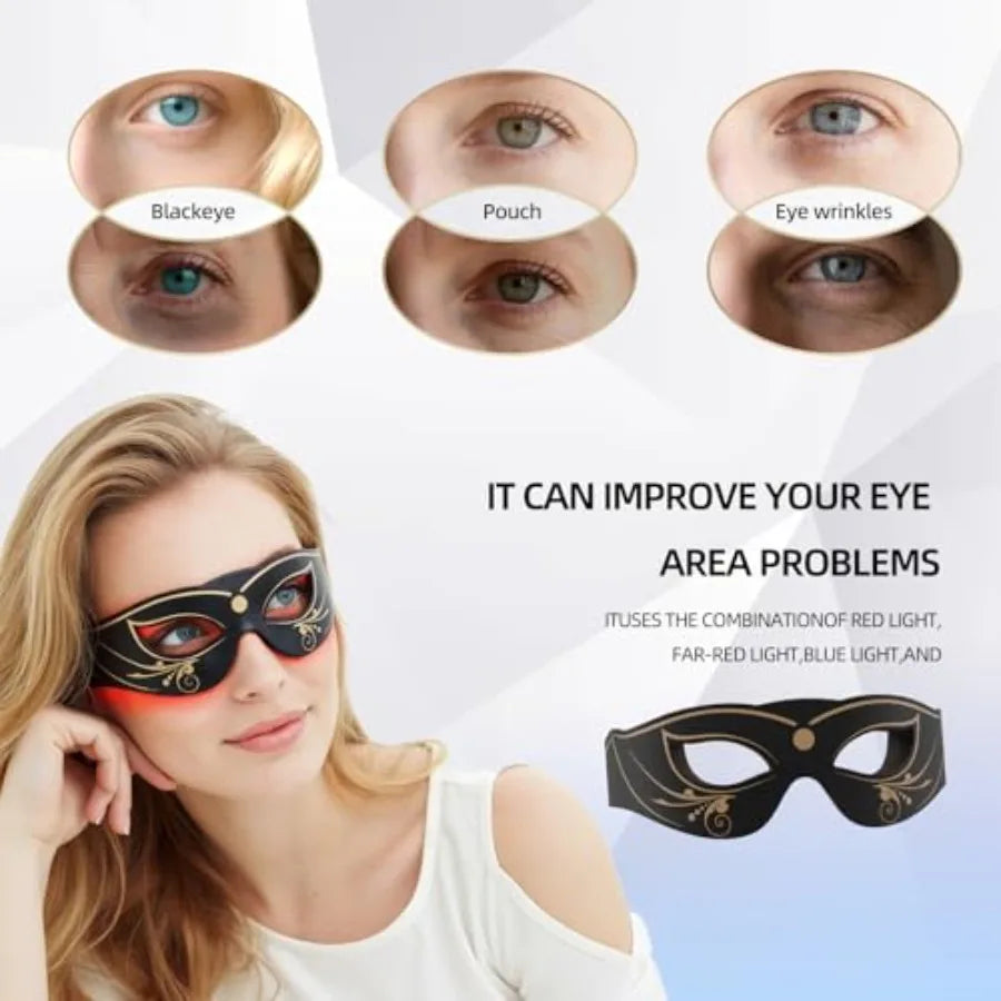LED Eye Mask Red Light Therapy for Eyes Under Eye Red Light Therapy Device for Dark Circles Puffy Eyes Eye Bags and Fine Lines