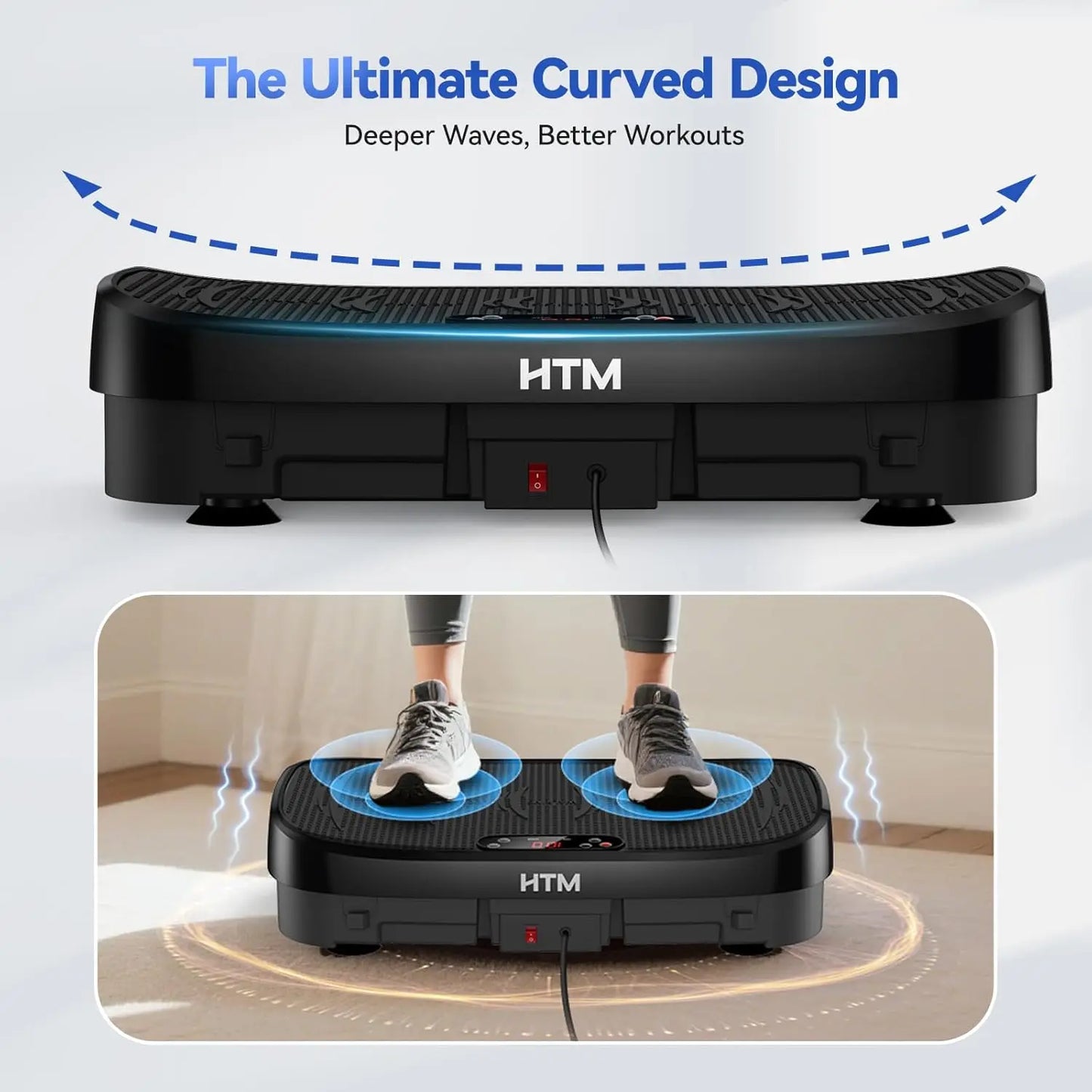 Vibration Plate Fitness Platform 120Levels Silent Operation Non-Slip Whole Body Exercise Board Home Gym Weight Loss Muscle Relax