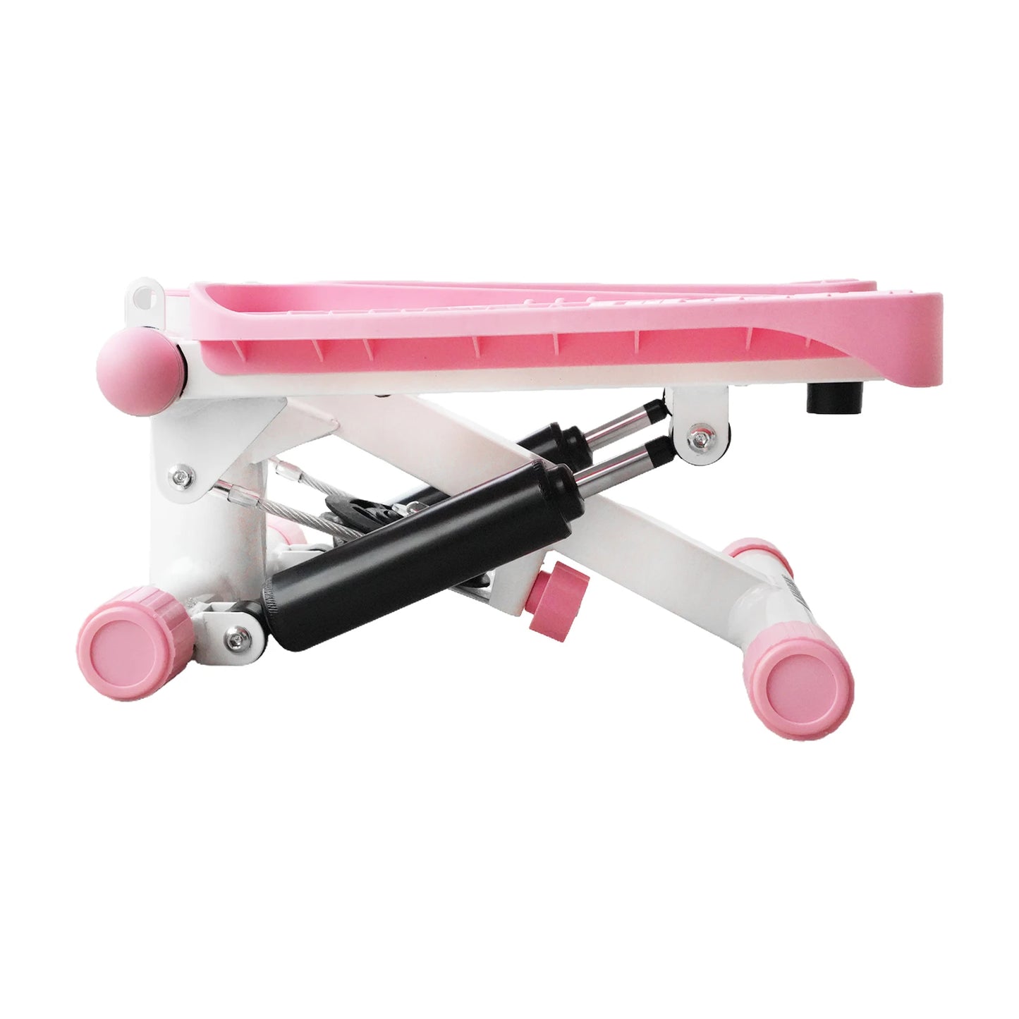 Mini Stepper with Resistance Bands Stair Stepper with 330LBS Loading Capacity Hydraulic Fitness Stepper with LCD Monitor