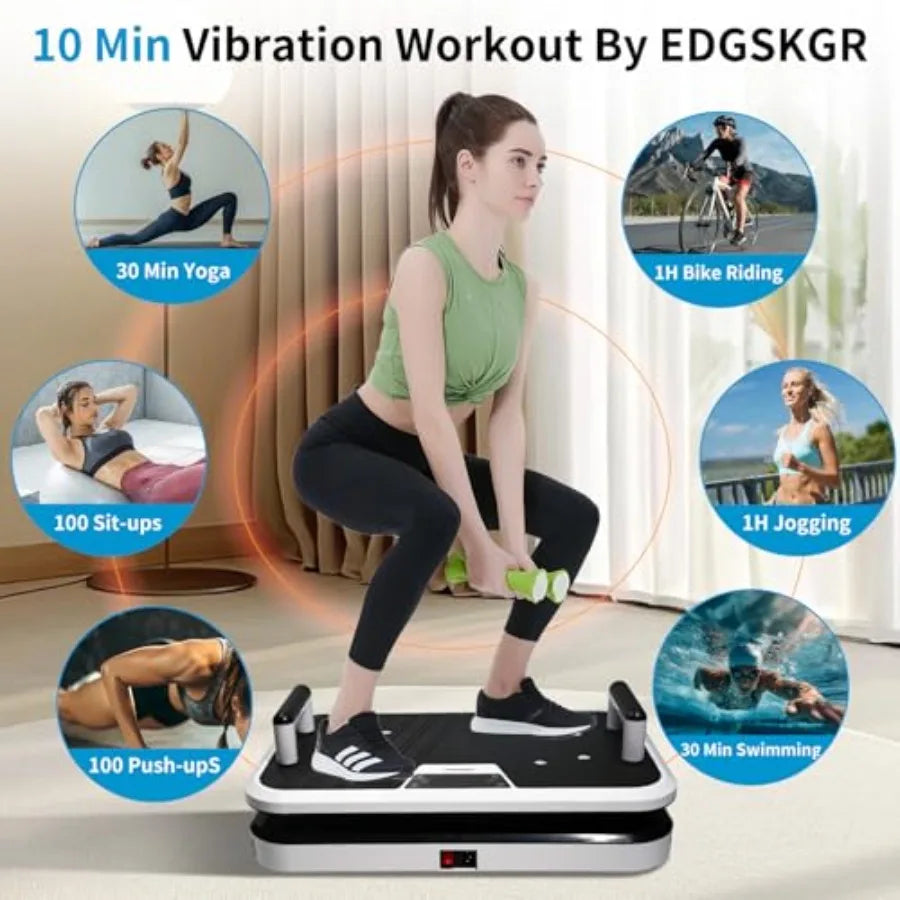 Professional Linear Vertical Vibration Plate for bone strength lymphatic drainage steel frame black 50-60Hz frequency 3mm ampli