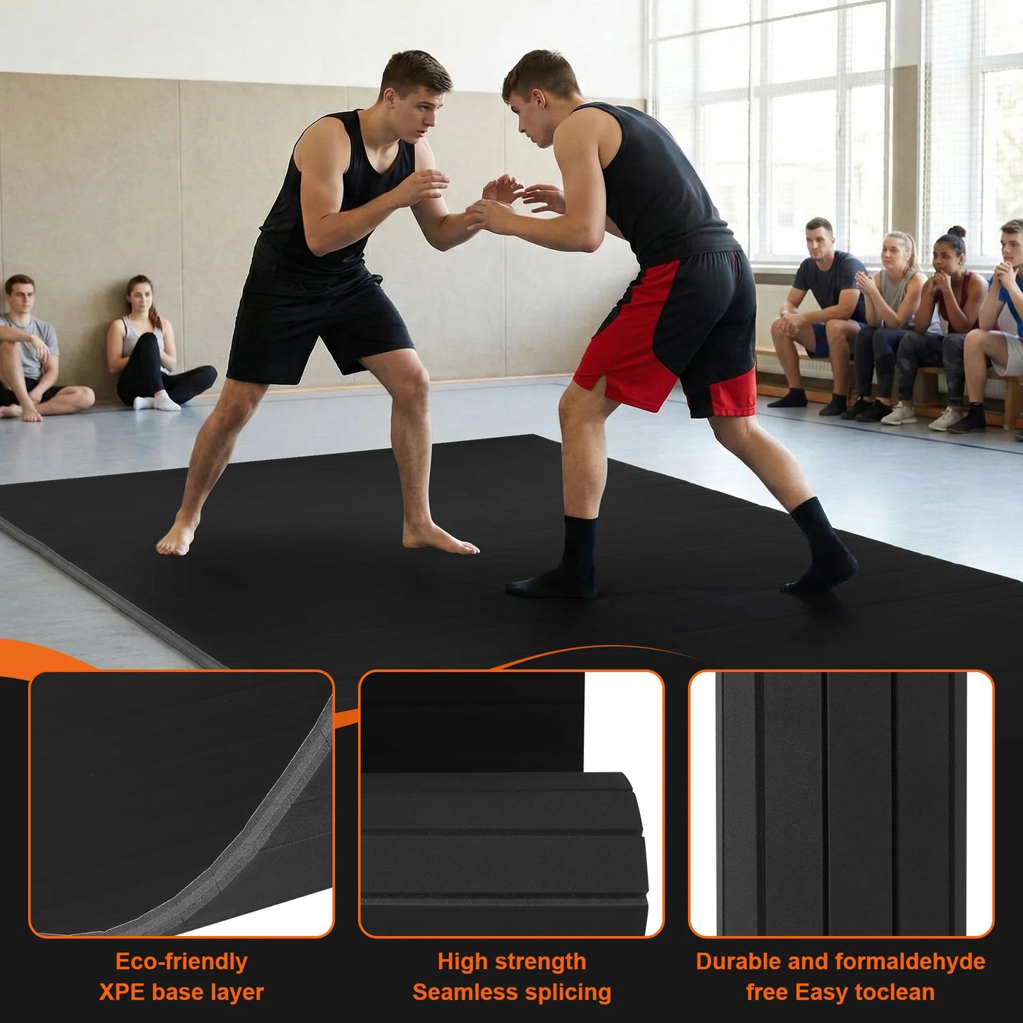 Thick Workout Mats 118.11x59.06x1.18inch Indoor Gymnastics Track Exercise Mat with Non-Slip Surface for MMA Cheerleading Yoga