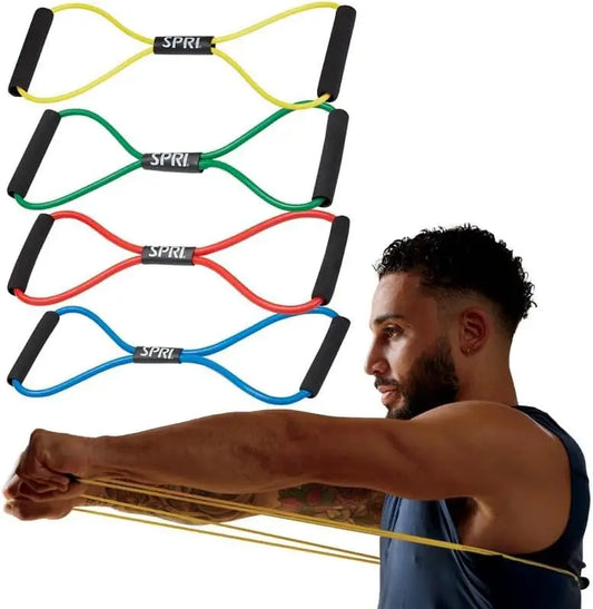 Ultra Toner Figure 8 Resistance Band with Padded Handles for Stretch, Exercise, Fitness Training, Yoga, Therapy, Home Workout