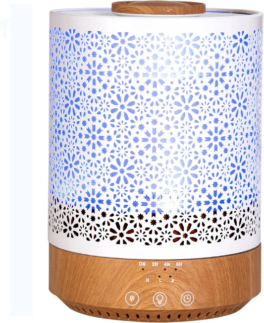 2500ml Ultrasonic Humidifier with Essential Oil Diffuser, LED Lights, Auto Shut-Off for Large Rooms