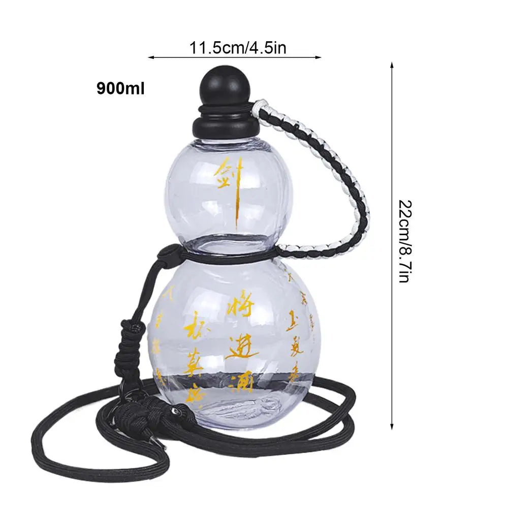 Gourd Water Bottle 900ml Outdoor Large Capacity fitness Gourd Bottle Chinese Retro style Water Cup Gourd Style Water Bottle