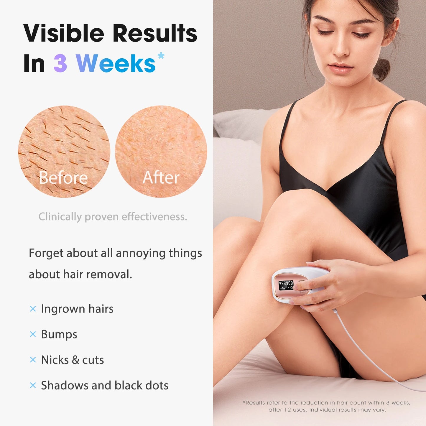 2026 IPL Laser Hair Removal Device for Women Men 45°F Ice-Cooling for Painless & Long-Lasting Results Laser for Full Body Bikini