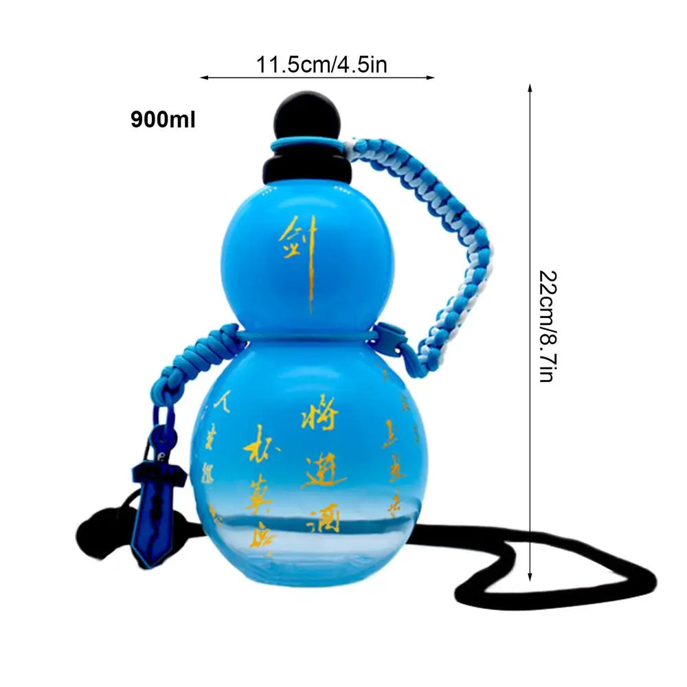 Gourd Water Bottle 900ml Outdoor Large Capacity fitness Gourd Bottle Chinese Retro style Water Cup Gourd Style Water Bottle