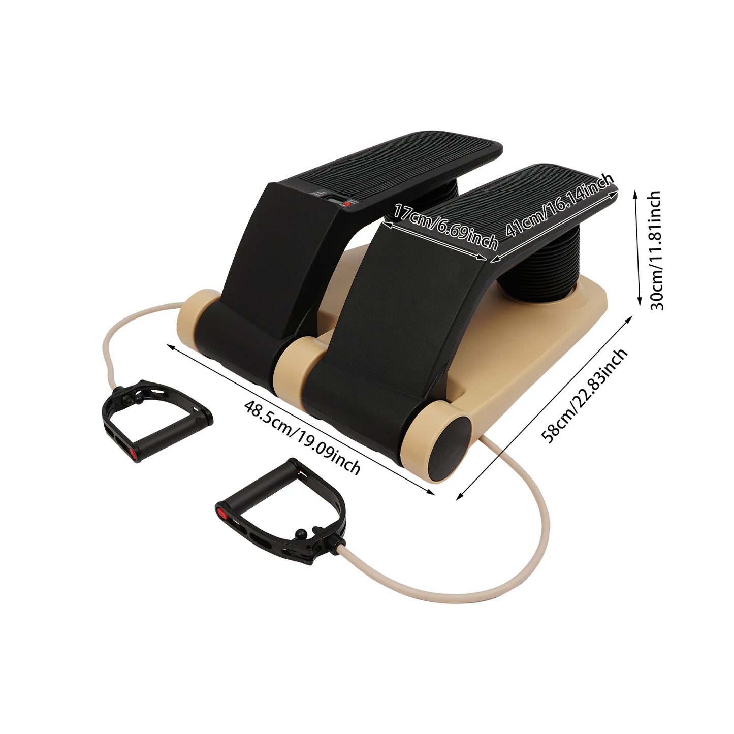 Air Twist Stepper, Mini Twist Stepper with LCD Display&Elastic Rope, Portable Step Machine for Home, Offices, Fitness Studios