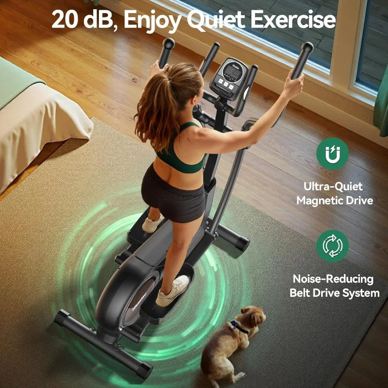 Niceday Elliptical Exercise Machine, Elliptical Machine for Home, Magnetic Elliptical Trainer with 15.5IN-19IN Stride, 1