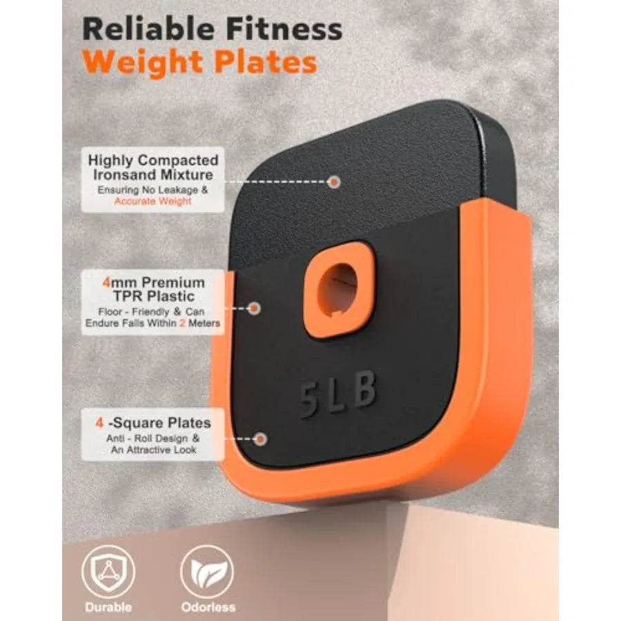 Rendpas Adjustable Dumbbells Set 45/65/85 lbs Free Weight Set with Connector 4 in1 Dumbbells Set for Home Gym Workout