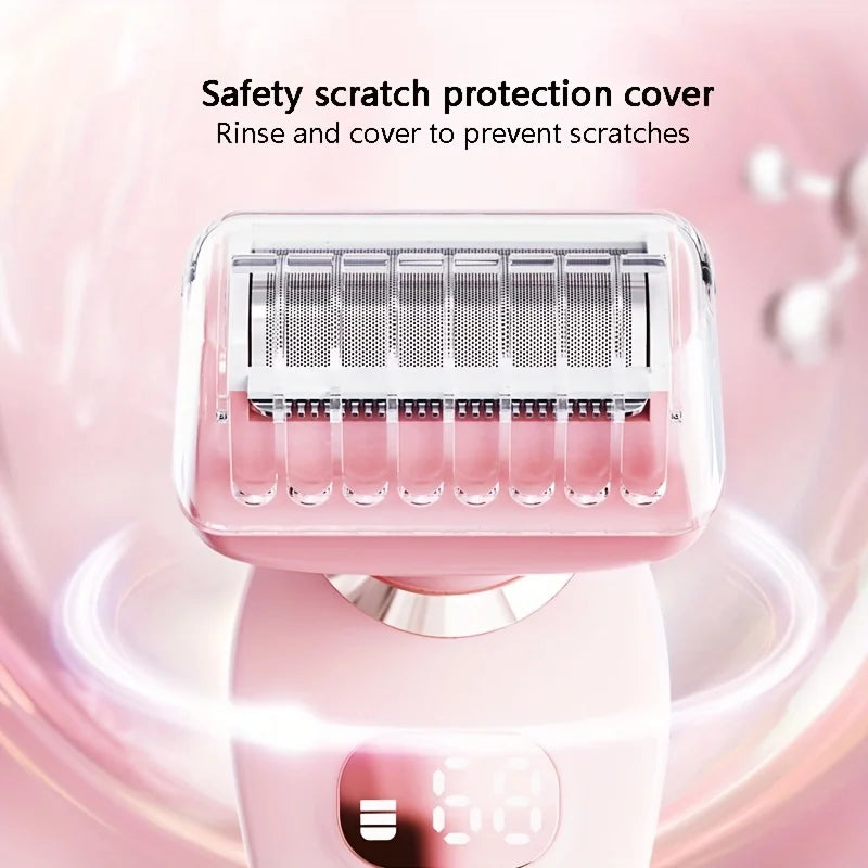Electric Shaver for Women 2-IN-1 Electric Razor for Womens Legs Underarm Face,Wet Dry Use Rechargeable Bikini Trimmer