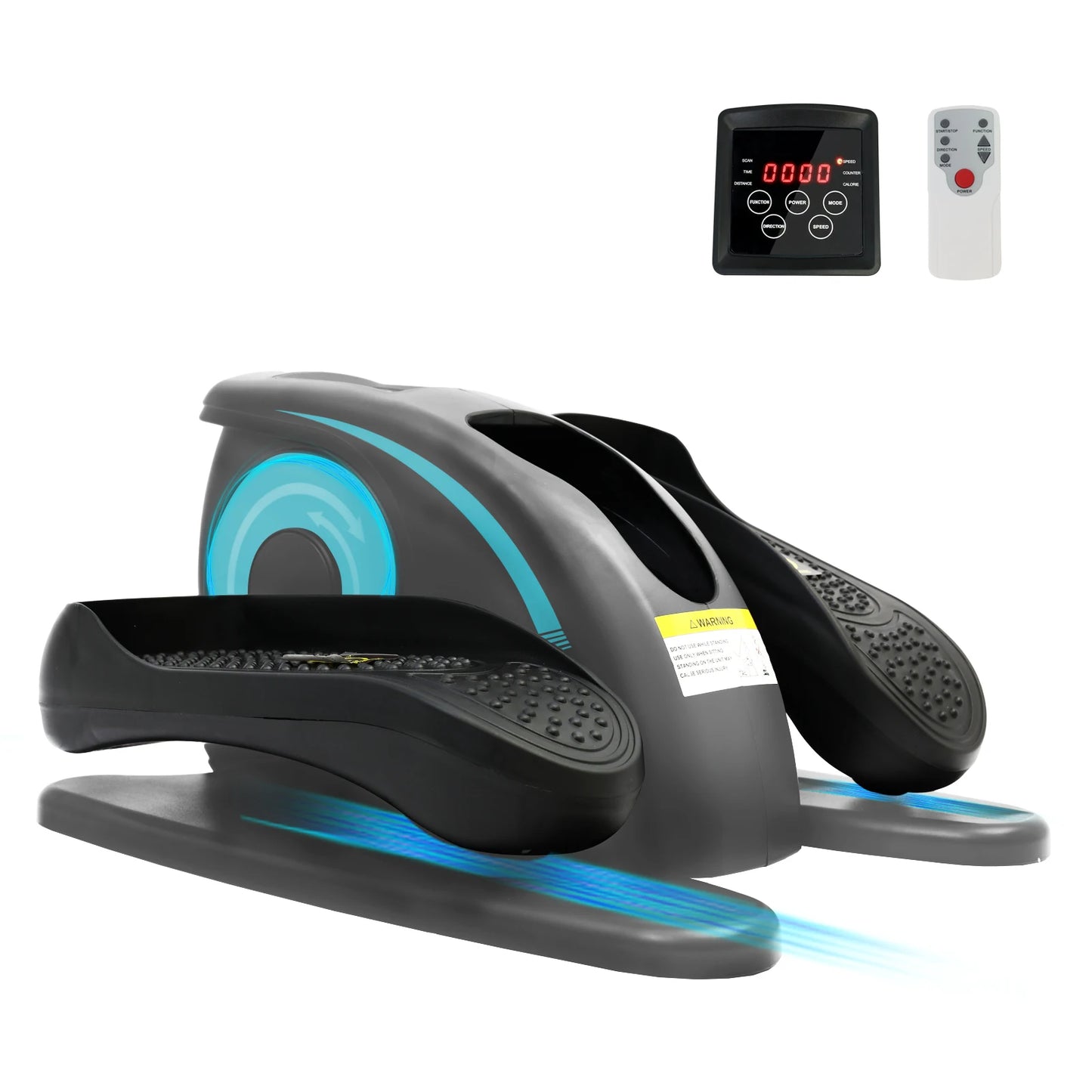 Electric Elliptical Machine Pedal Exerciser Under Desk Touch Screen 5-Speed Portable Trainer Home Office For Adults Seniors